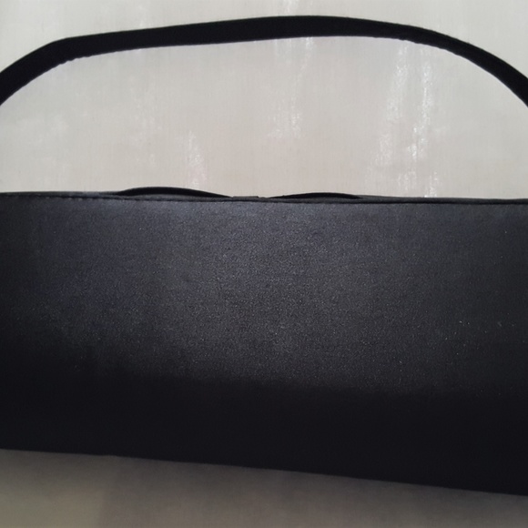 Satin Clutch w/ Rhinestone Clasp (Vintage) - Picture 2 of 4